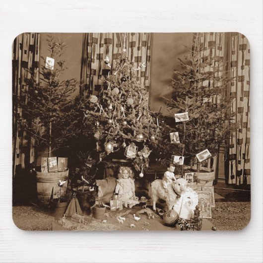 クリスマスツリー&トイズ1900年頃のマウスパッド写真 マウスパッド (正面)