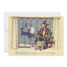 クリスマスツリー  トナカイ おもちゃ 満月