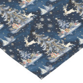 クリスマスツリー、トナカイ、雪片 ショートテーブルランナー (コーナー)