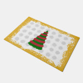 クリスマスツリー ドアマット (アングル)