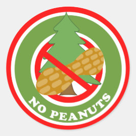 クリスマスツリー ノーピーナッツステッカー ラウンドシール