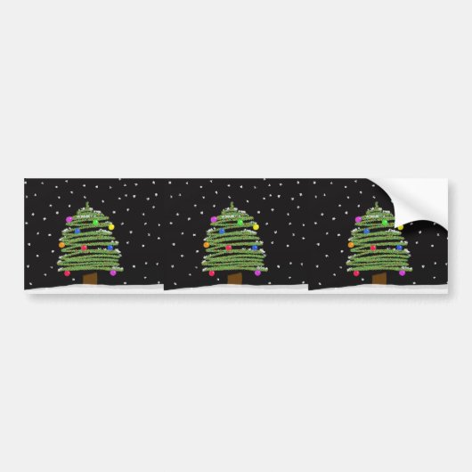 クリスマスツリー バンパーステッカー (正面)