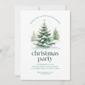 クリスマスツリー パーティー クリスマス テーマ 招待状 (正面)