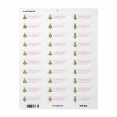 クリスマスツリー+ヒョウ柄+オーナメント ラベル (フルシート)