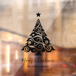 クリスマスツリー ビジネス 窓 デコレーション ウィンドウサイン