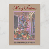 クリスマスツリー&ビレッジフォト シーズンポストカード (正面)