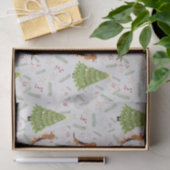 クリスマスツリー&ビーグルドッグパターカスタムン 薄葉紙 (ギフト)