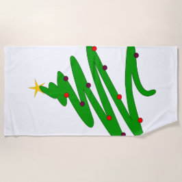 クリスマスツリー ビーチタオル