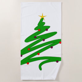 クリスマスツリー ビーチタオル