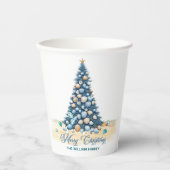 クリスマスツリー ビーチ メリークリスマス 紙コップ (正面)