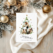 クリスマスツリー ファミリーフォト コラージュ ホリデーカード