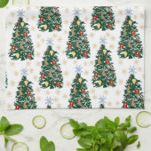 クリスマスツリー – フェスティバル休日 キッチンタオル (折り畳み)