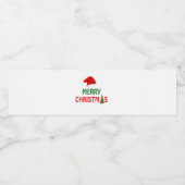 クリスマスツリー フェスティブ サンタの赤い帽子 ペットボトルラベル (シングルラベル)