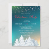 クリスマスツリー、フォレストクリスマス会社のパーティー 招待状 (正面)