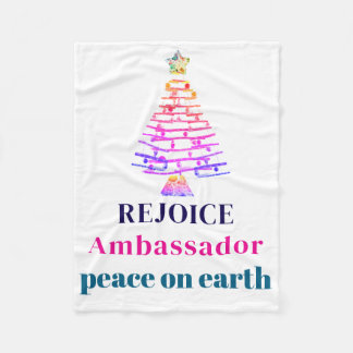 クリスマスツリー フリースブランケット