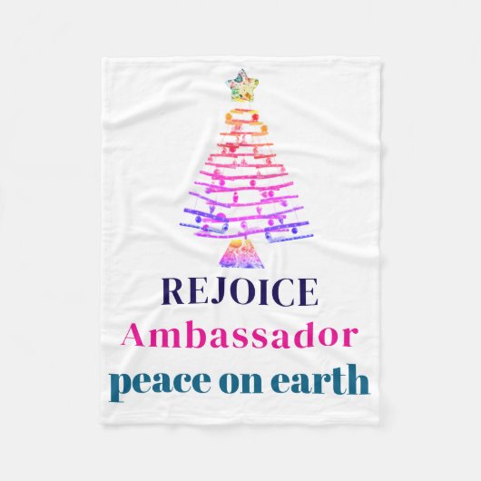 クリスマスツリー フリースブランケット (正面)