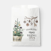 クリスマスツリー |ブライダルシャワーありがとうございました フェイバーバッグ (正面)