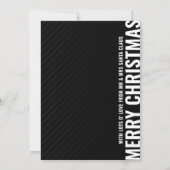 クリスマスツリー ブラック＆ホワイト グランジ チック エステティック シーズンカード (裏面)