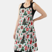 クリスマスツリー、プレゼント、キャンディーケーン エプロン (インサイチュ)