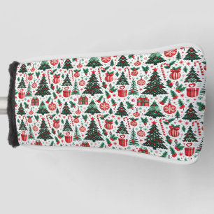 クリスマスツリー、プレゼント、キャンディーケーン ゴルフヘッドカバー