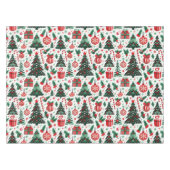 クリスマスツリー、プレゼント、キャンディーケーン テーブルクロス (正面(横))