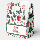 クリスマスツリー、プレゼント、キャンディーケーン フェイバーボックス (オープン)