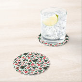 クリスマスツリー、プレゼント、キャンディーケーン ペーパーコースター (インサイチュ)