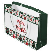 クリスマスツリー、プレゼント、キャンディーケーン ラージペーパーバッグ (裏面アングル)
