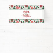 クリスマスツリー、プレゼント、キャンディーケーン 横断幕 (インサイチュ)