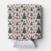 クリスマスツリー、プレゼント、キャンディーケーン 缶クーラー (裏面)