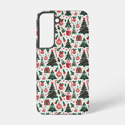 クリスマスツリー、プレゼント、キャンディーケーン SAMSUNG GALAXYケース (裏面)