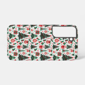 クリスマスツリー、プレゼント、キャンディーケーン SAMSUNG GALAXYケース (裏面横)