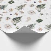 クリスマスツリー&プレゼント ラッピングペーパー (角)