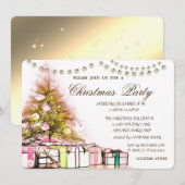 クリスマスツリー+プレゼント, 会社のクリスマスパーティー 招待状 (正面/裏面)