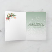 クリスマスツリー、プレゼント、孫娘、夫 シーズンカード (内部)