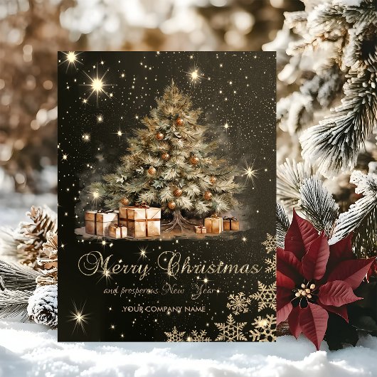 クリスマスツリー,プレゼント,雪の結晶,企業 シーズンカード