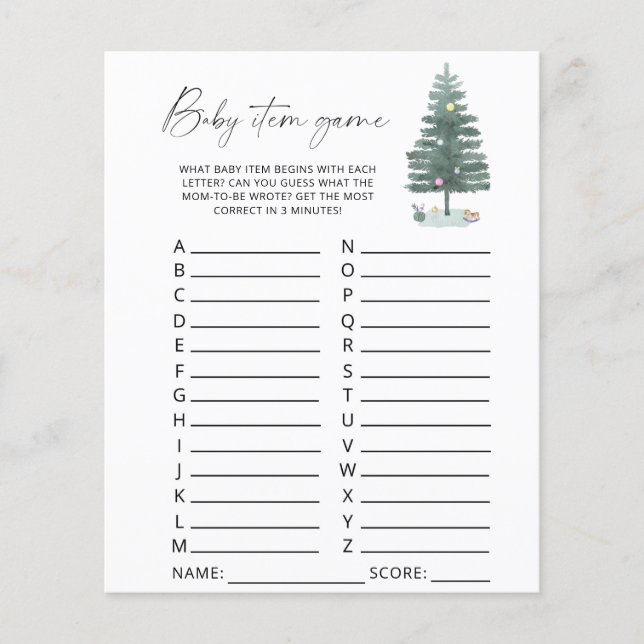 クリスマスツリー – ベビーアイテムゲーム (正面)