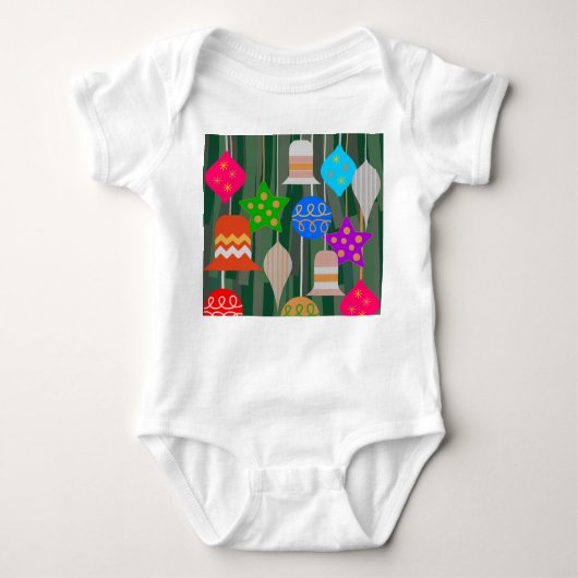 クリスマスツリー ベビーボディスーツ (正面)