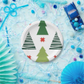 クリスマスツリー ペーパープレート (パーティー)