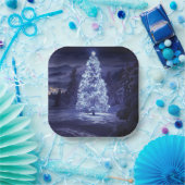 クリスマスツリー ペーパープレート (パーティー)