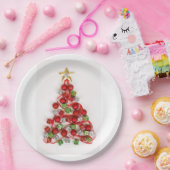 クリスマスツリー ペーパープレート (パーティー)