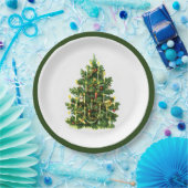 クリスマスツリー ペーパープレート (パーティー)