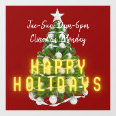 クリスマスツリー ホリデーアワー サイン ウィンドウクリング ウィンドウサイン (シート)