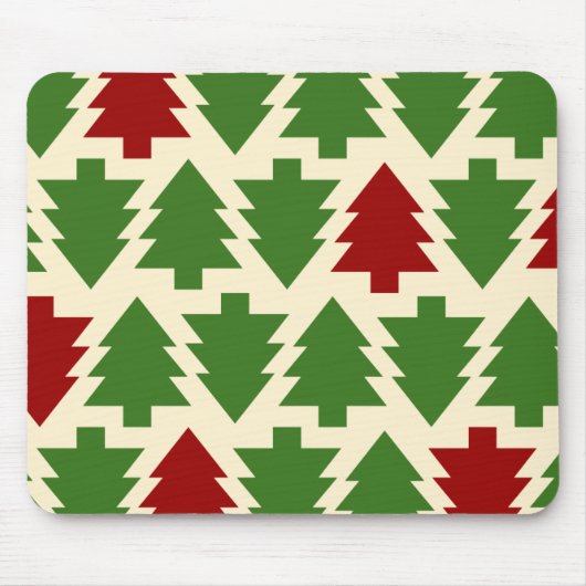 クリスマスツリー ホリデーパターン マウスパッド (正面)