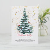 クリスマスツリー ホリデーパーティー招待状 招待状 (スタンド正面)