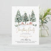 クリスマスツリー ホリデーパーティー 招待状 (スタンド正面)