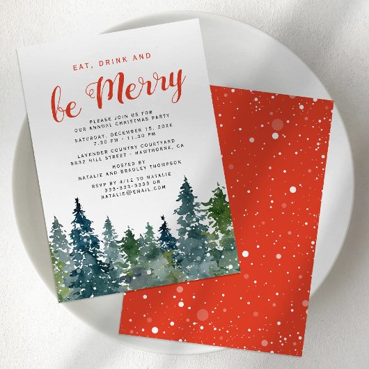 クリスマスツリー ホリデーパーティー 招待状