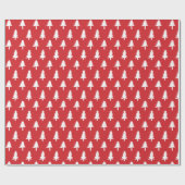 クリスマスツリー |ホリデーラッピング紙（赤） ラッピングペーパー (フラット)