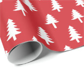 クリスマスツリー |ホリデーラッピング紙（赤） ラッピングペーパー (ロールコーナー)