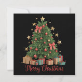 クリスマスツリー ホリデー ウィンター ギフト シーズンカード (正面)
